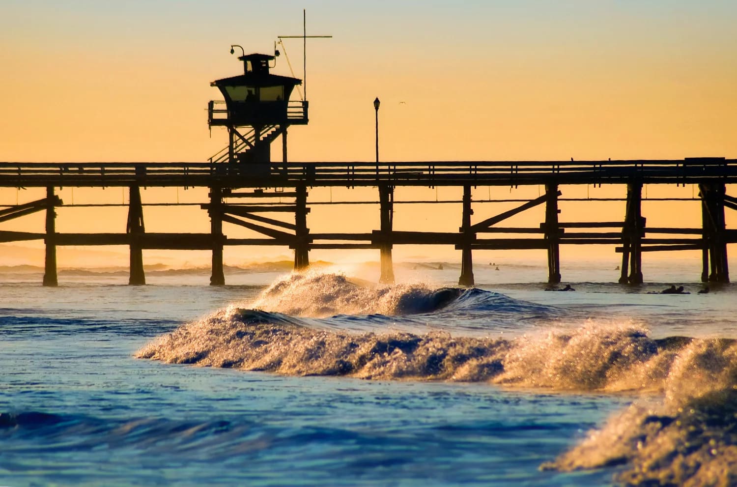 San Clemente pier at golden hour